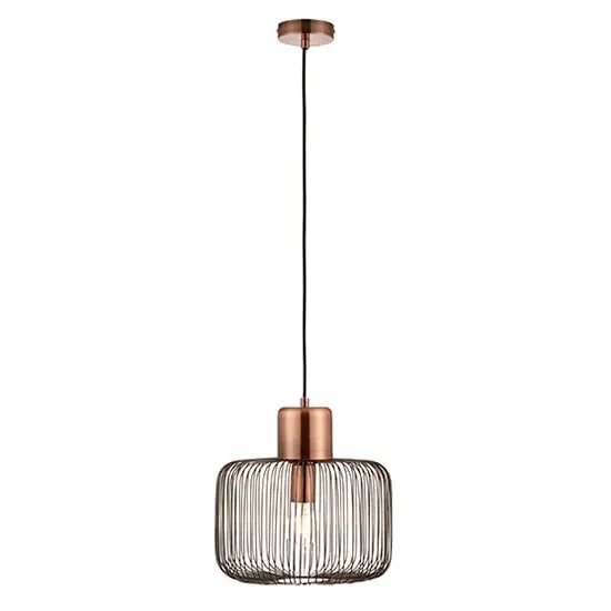 Nicola Square Pendant Light - Antique Copper, Steel