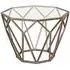 Nicole Octagonal Glass Side Table - Clear, Steel