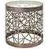 Nicole Round Glass Side Table - Clear, Steel
