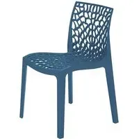 Nicole Side Chair - Blue, Polypropylene
