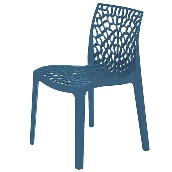 Nicole Side Chair - Blue, Polypropylene