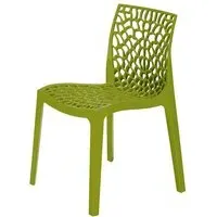Nicole Side Chair - Green, Polypropylene