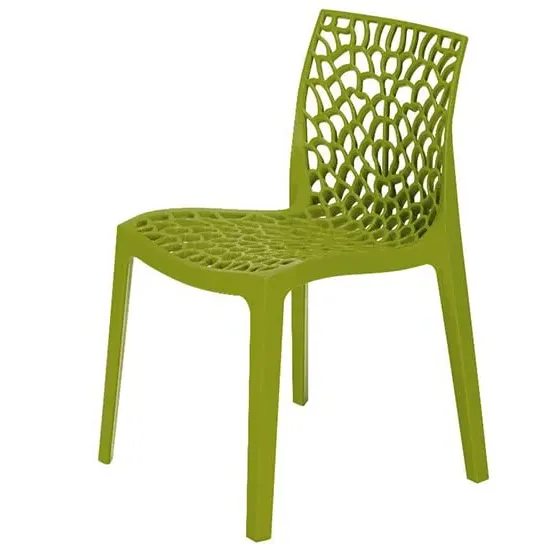 Nicole Side Chair - Green, Polypropylene