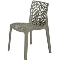 Nicole Side Chair - Grey, Polypropylene