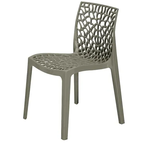 Nicole Side Chair - Grey, Polypropylene