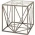 Nicole Square End Table - Clear, Glass