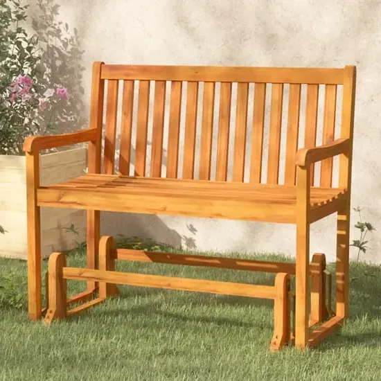 Nihara Wooden Swing Garden Bench - Natural, Acacia