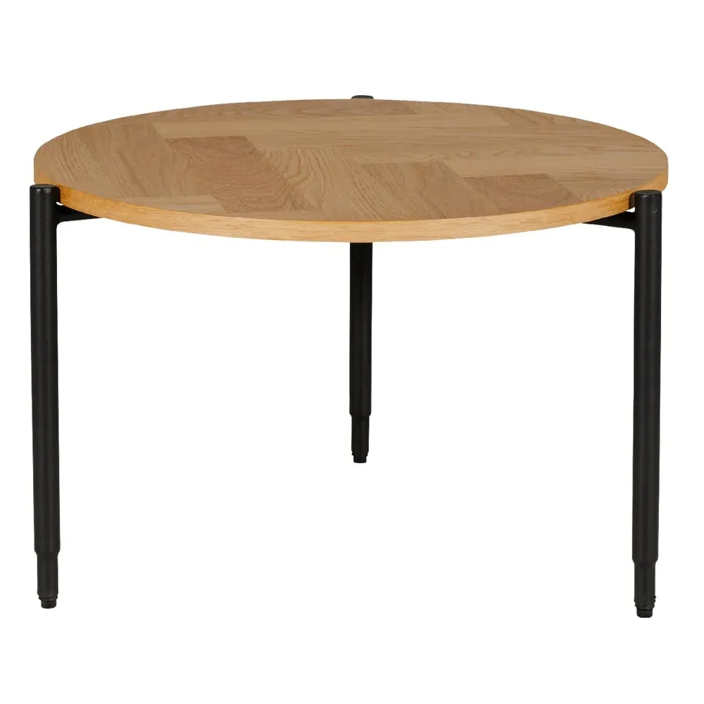 Niles Round Lamp Table - Natural Oak, Engineered Wood image