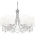 Nina 8 Light Ceiling Light with Crystal Beads - White, Chrome