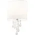 Nina Chrome Wall Lamp with Crystal Beads - White
