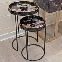 Ninilchik Nest of 2 Tables - Black, Metal
