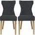Nipas Dining Chairs - Grey, Linen