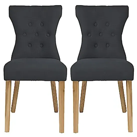 Nipas Dining Chairs - Grey, Linen