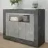 Nitro 2-Door Sideboard with LED - Oxide Cement, Wood