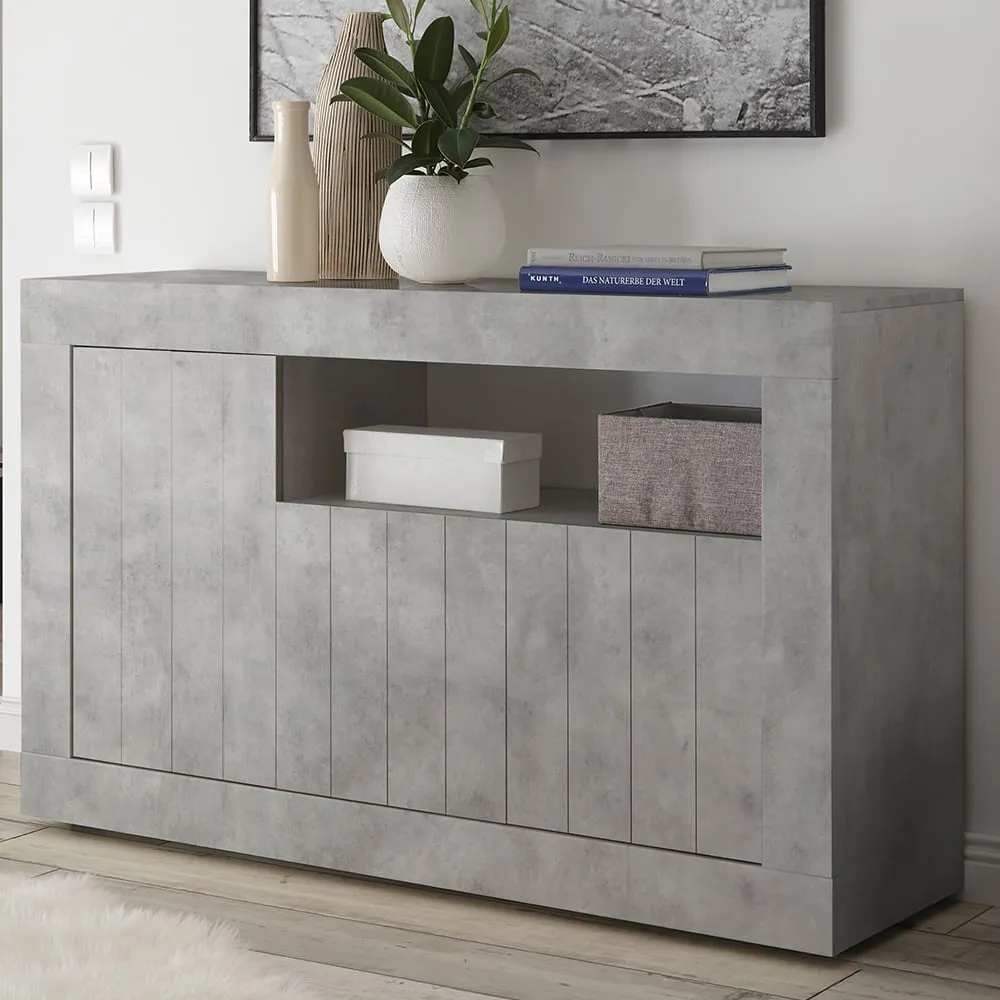 Nitro 3-Door Sideboard - Cement, Wood