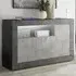 Nitro 3-Door Sideboard with LED - Oxide Cement, Wood