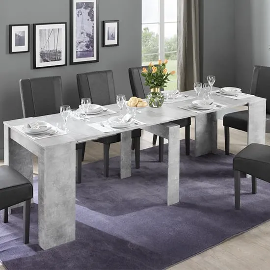 Nitro Extendable Dining Table - Cement, MDF