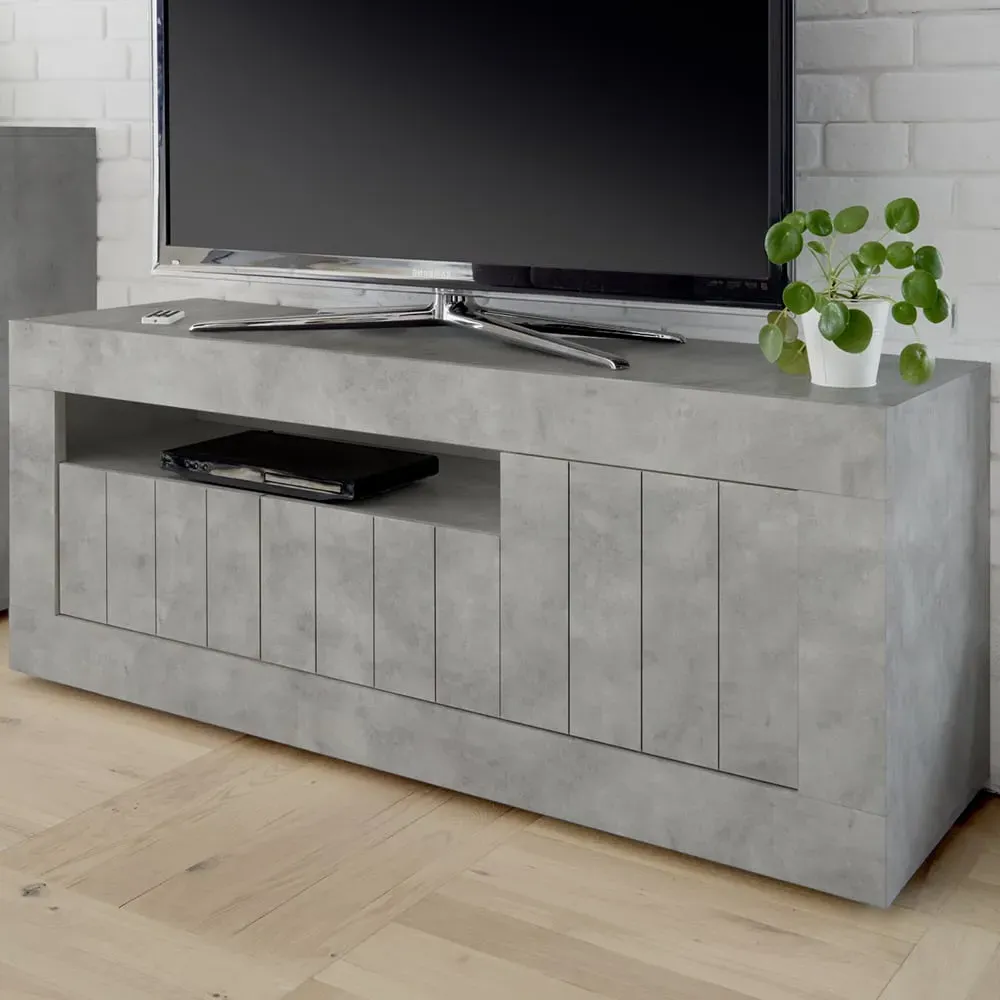 Nitro TV Stand with Storage - Cement, Wood