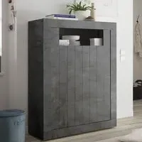 Nitro Wooden Highboard with 2 Doors - Oxide