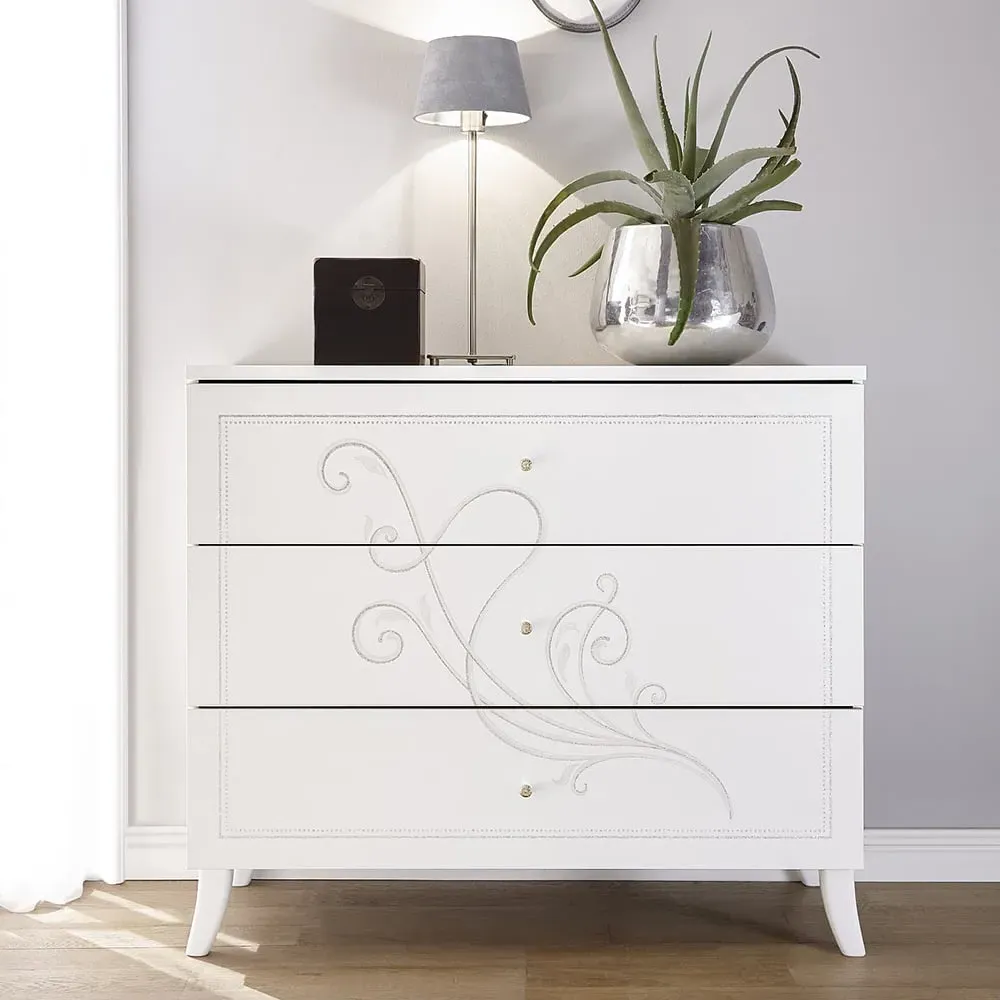 Nivea 3-Drawer Chest - Serigraphy White