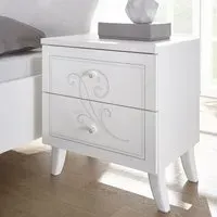 Nivea Bedside Cabinet - Serigraphy White