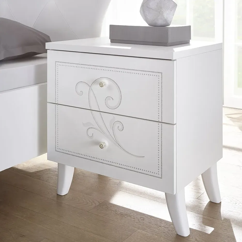 Nivea Bedside Cabinet - Serigraphy White image