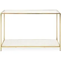 Nivea Console Table - Clear Glass, Gold