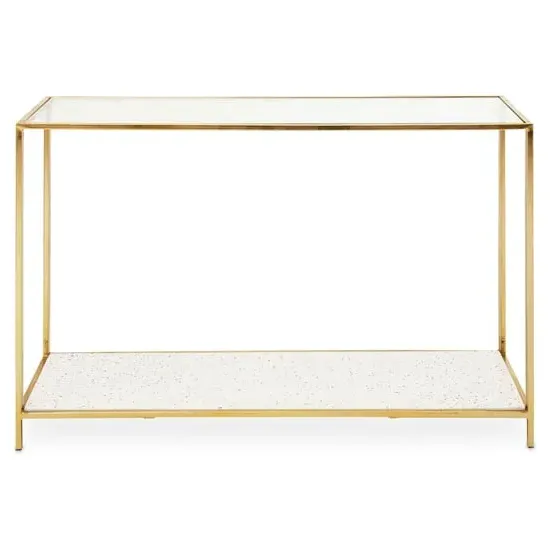 Nivea Console Table - Clear Glass, Gold