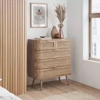 Nixa 5-Drawer Chest - Oak, MDF alternate view