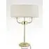 Nixon 2 Light Table Lamp - White, Fabric