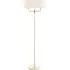 Nixon 2 Lights Oval Shade Floor Lamp - White, Brass