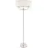 Nixon 2 Lights Oval Shade Floor Lamp - White, Nickel