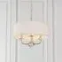 Nixon 3 Light Pendant Light - White, Fabric