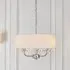 Nixon 3 Light Pendant Light - White, Fabric