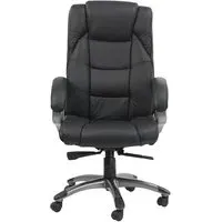 Nobbler High Back Executive Chair with Tilt - Black, Leather