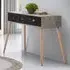 Noein Console Table with Storage - Charcoal, Wood