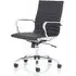 Nola Medium Back Executive Office Chair - Black, Faux Leather