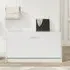 Nome Shoe Storage Bench with Flap - White, High Gloss