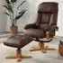 Norco Recliner Chair with Stool - Chestnut, Leather