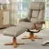 Norco Recliner Chair with Stool - Pebble, Leather
