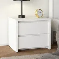 Norfolk 2-Drawer Bedside Cabinet - White