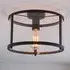 Norfolk Clear Glass Shade Flush Ceiling Light - Matt Black