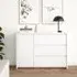 Norfolk Wooden Sideboard with 1 Door 3 Drawers - White