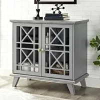 Norland Display Cabinet with 2 Doors - Grey