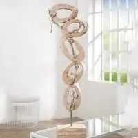 Norman Wood Climb Sculpture - Oak, Silver