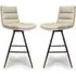 Norton Counter Bar Chairs with Footrest - Taupe, PVC