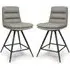 Norton Counter Bar Chairs with Footrest - Truffle, PVC