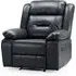 Norwich 1-Seater Recliner Sofa - Black, Faux Leather