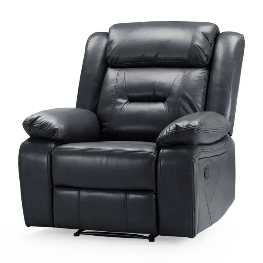 Norwich 1-Seater Recliner Sofa - Black, Faux Leather image