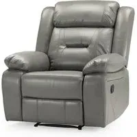 Norwich 1-Seater Recliner Sofa - Grey, Faux Leather